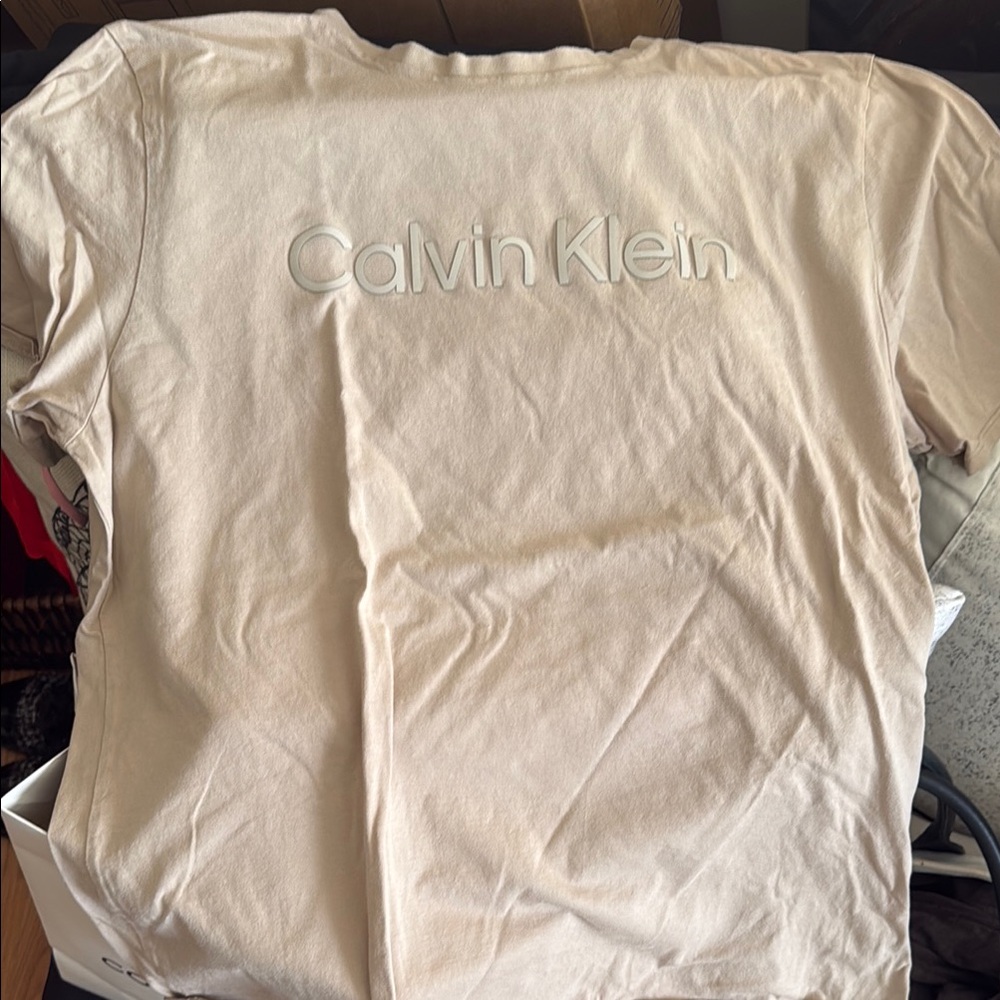 Calvin Klein Cream T-Shirt- Men’s